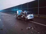 Wypadek na S8 koło miejscowości Nowe Zambrzyce. Zderzenie radiowozu i pojazdu OSP. Dwóch policjantów trafiło do szpitala