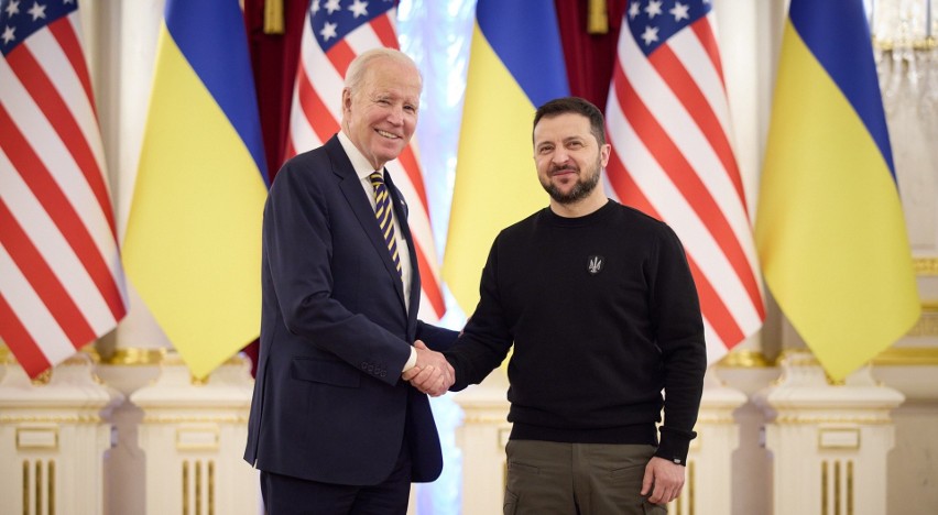 Joe Biden i Wołodymyr Zełenski w Kijowie