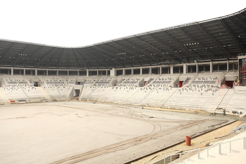 Budowa Stadionu Miejskiego Tychy na ukończeniu