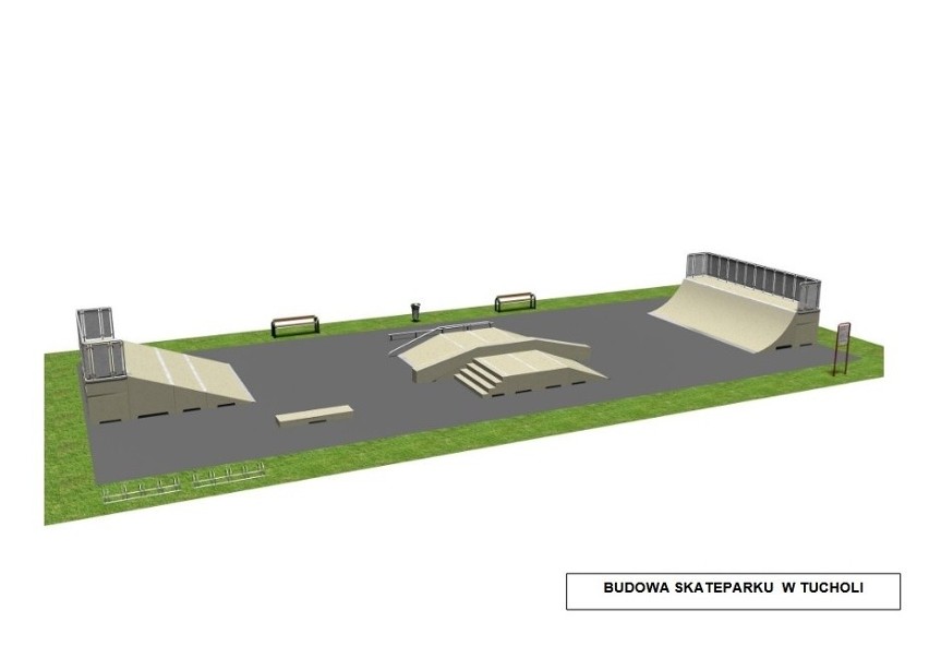 Tak będzie wyglądał projekt skateparku w Tucholi