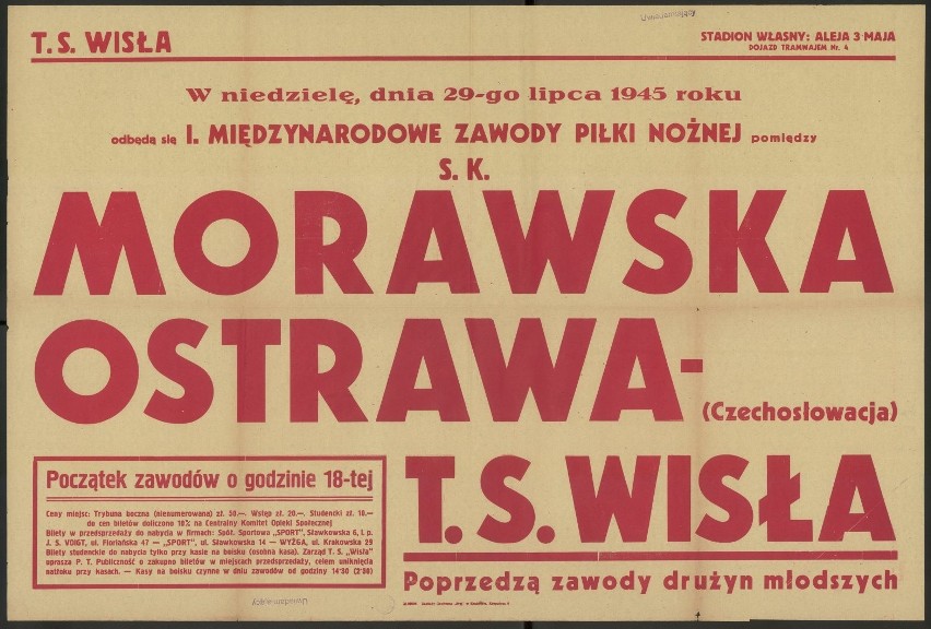 Piłkarskie plakaty meczowe. Zobacz z kim kiedyś grały Cracovia, Wisła i Garbarnia [GALERIA]