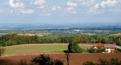 Fragment panoramy z kościelnego wzgórza - widok na Kraków i Niepołomice Fot. Barbara Rotter-Stankiewicz