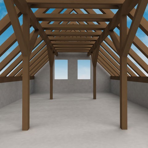 Więźba dachowa wykonywana tradycyjnymi metodami ciesielskimi...