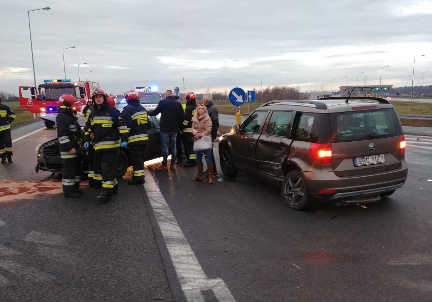 Wypadek w Dąbrówce Górnej.