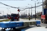 Uszkodzenie trakcji trolejbusowe pod Vivo! przy al. Unii Lubelskiej w Lublinie