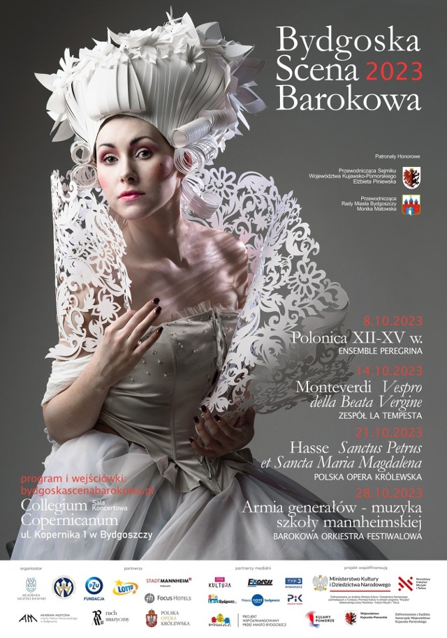 Tegoroczna edycja festiwalu Bydgoska Scena Barokowa odbędzie się w dn. 8-28 października.