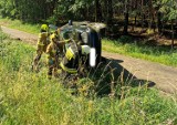 Zderzenie dwóch samochodów na DK nr 29 niedaleko Cybinki. Dachował volkswagen, jedna osoba w szpitalu