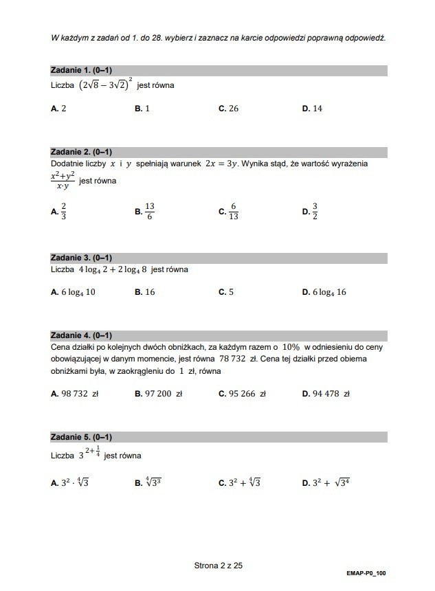 Matura 2022 Matematyka. Rozwiązania, odpowiedzi, arkusze CKE matury z matematyki (05.05.2022)