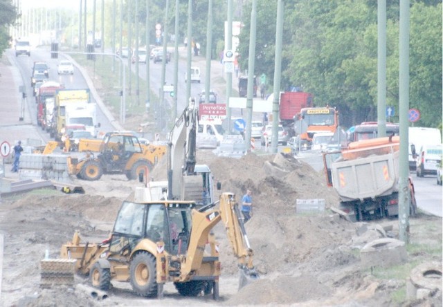 Tak wczoraj wyglądał remontowany odcinek ul. Toruńskiej, czyli krajowej "jedynki&#8221;