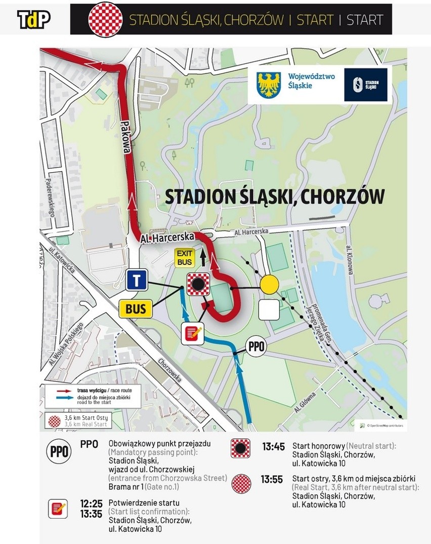1. etap Tour de Pologne 2020 ze Stadionu Śląskiego do...