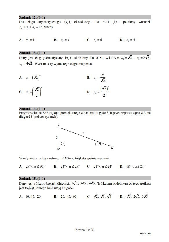 Matura 2018 z matematyki - rozwiązania zadań, odpowiedzi i...