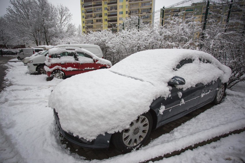 Napadało śnieg uw Słupsku! - 9.01.2021