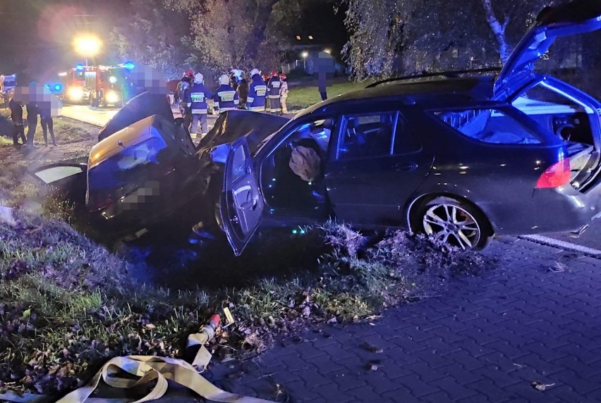 Wypadek w gminie Skawina. Zderzenie trzech samochodów. Droga krajowa zablokowana