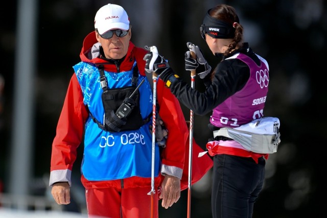 Aleksander Wierietielny i Justyna Kowalczyk w Soczi.