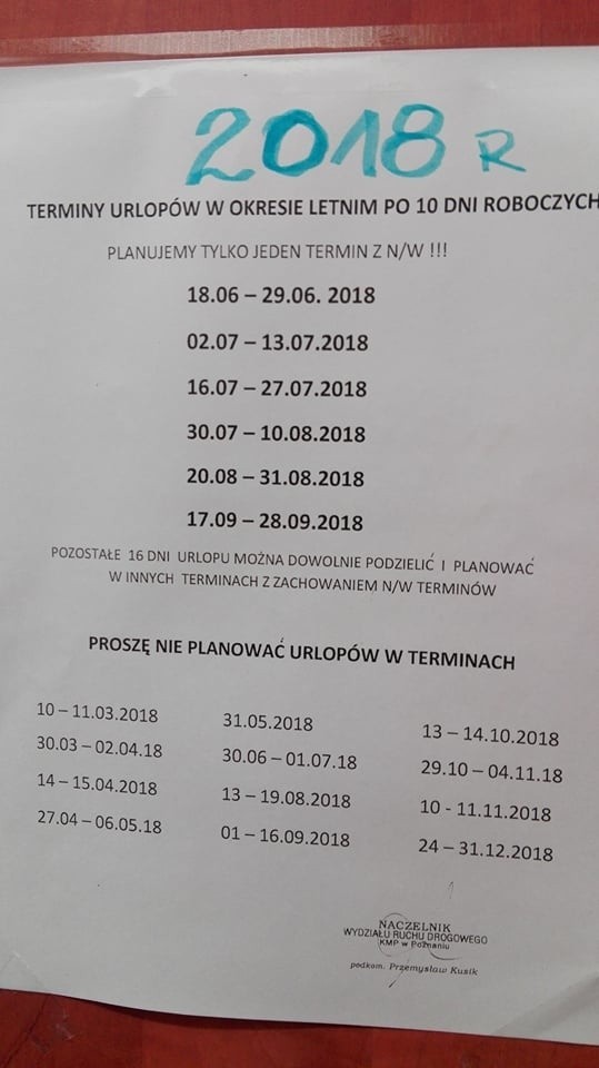 To lista zaleceń na cały rok. Pod nią znajdziemy m. in....