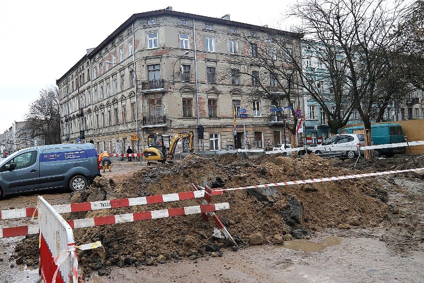 Remont Tuwima w Łodzi. Jak wyglądają prace na remontowanym odcinku ulicy? 
