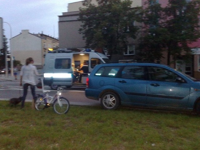 Na miejscu wypadku na skrzyżowaniu ulic Winnickiej i Zagórskiej w Kielcach.