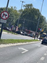 Wypadek na Konstantynowskiej w Łodzi przy Zoo 