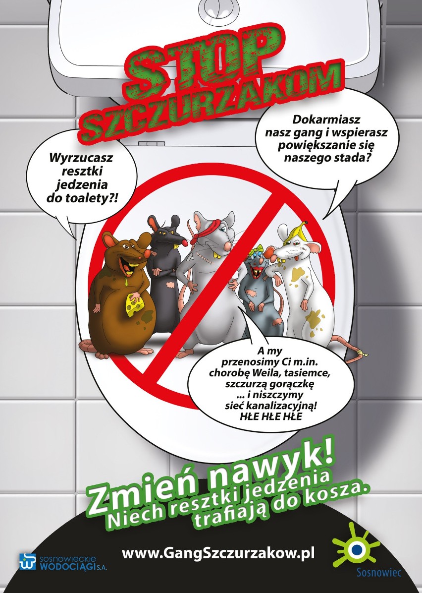 Sosnowiec walczy ze szczurami: Akcja "Gang Szczurzaków - STOP szczurom w kanalizacji miejskiej"