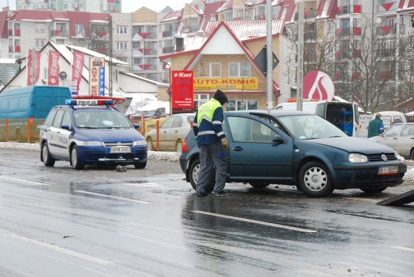 Wypadek przy Auchan, na ul. Hetmanskiej w Bialymstoku