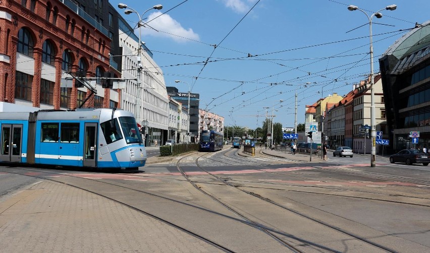 Torowisko na skrzyżowaniu Kazimierza Wielkiego i Ruskiej