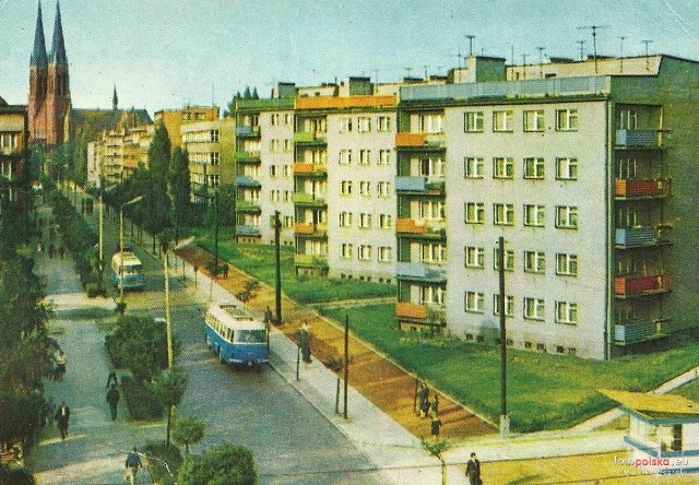 Ulica Kościuszki (druga połowa lat 60. XX wieku).