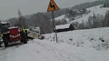 Trudne warunki na drogach z powodu śniegu w powiecie bocheńskim i brzeskim