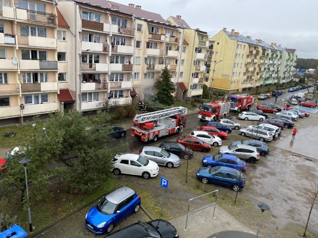 Pożar przy ulicy Świstaczej w Szczecinie
