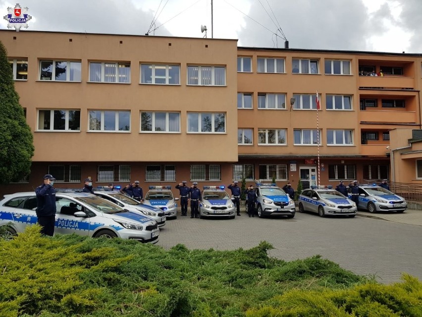 Zawyły syreny w Lublinie! Policjanci pożegnali zmarłego na służbie kolegę