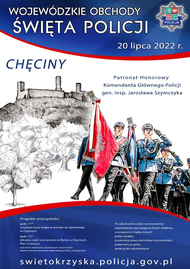 Plakat zapowiadający środowe wydarzenia w Chęcinach