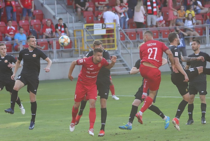 Lodz 25-07-2020 stadion rts widzew mecz o awans o wejscie do...