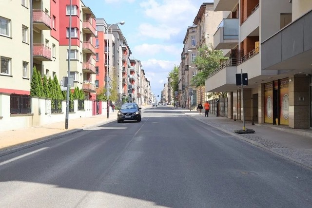 Wyremontowana ulica Struga prezentuje się ładnie. Niebawem zmieni się tu także organizacja ruchu.