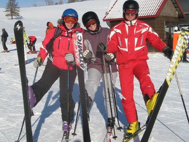 Andrzej Rupala ze swoją żoną Grażyną i córką Barbarą są częstymi gośćmi na stokach narciarskich.