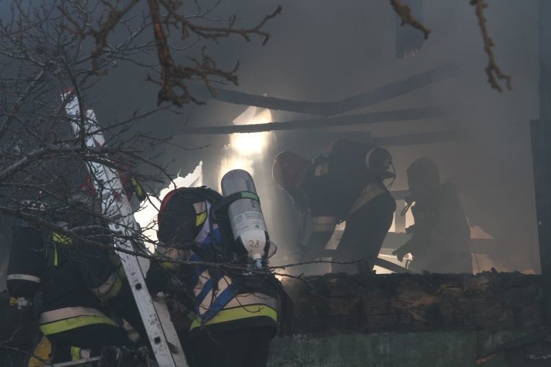 Pożar na Hutniczej w Kielcach