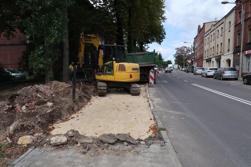Budowa drogi rowerowej w Katowicach Szopienicach