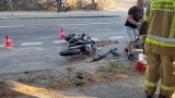 Miastko. Pijany motocyklista uderzył w BMW. Kierowca jednośladu trafił do szpitala. ZDJĘCIA