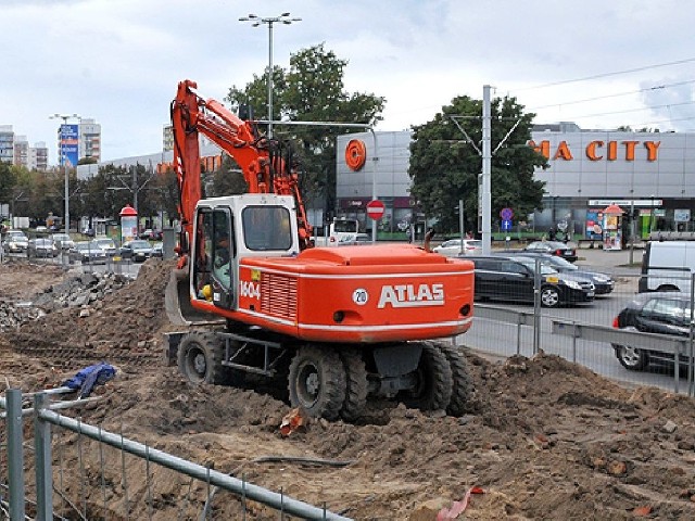 Zmiana organizacji ruchu przy NOT ma  związek z budową linii tramwajowej na Bielany