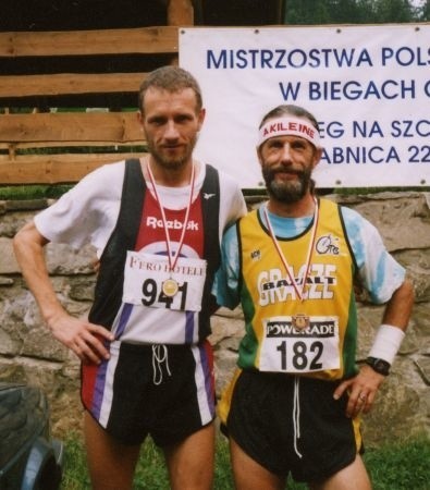 Piotr Uciechowski (z lewej) i Marian Jakubowski stanęli na podium mistrzostw Polski.