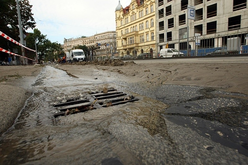 Awaria wodociągowa na Drobnera. Korki i objazdy MPK 