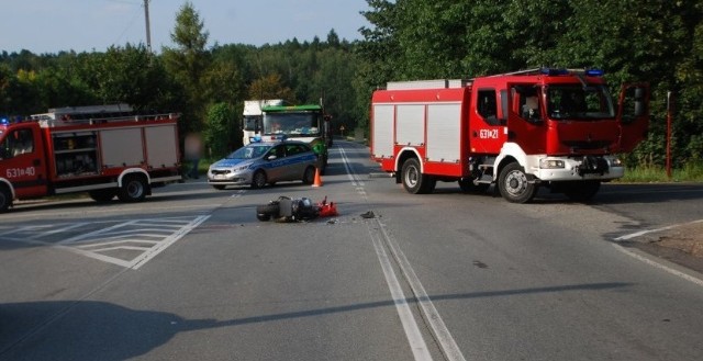 Tarnowskie Góry: wypadek motocyklisty. 25-latek w szpitalu