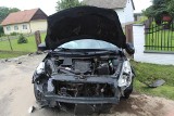 Wypadek w Stanisławicach. Kierująca suzuki przysnęła za kierownicą, wypadła z drogi i uderzyła w przepust [ZDJĘCIA]