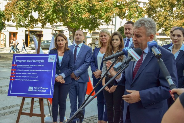 Dzisiejsza konferencja prasowa Prawa i Sprawiedliwości w Przemyślu.