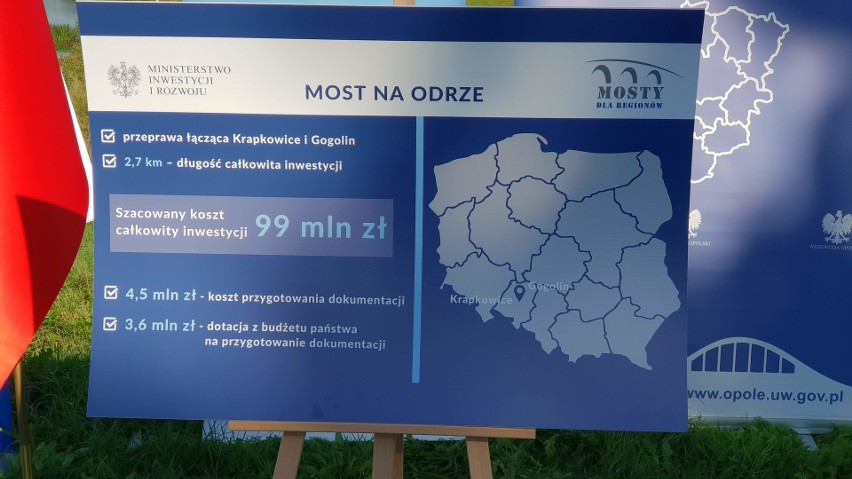 Trzeci most w Krapkowicach. Gmina dostała 3,6 mln zł na zaprojektowanie mostu nad Odrą w ramach programu "Mosty dla regionów"