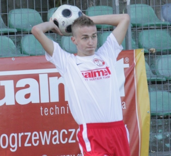 Mateusz Krupa od 22. min awaryjnie grał jako bramkarz.