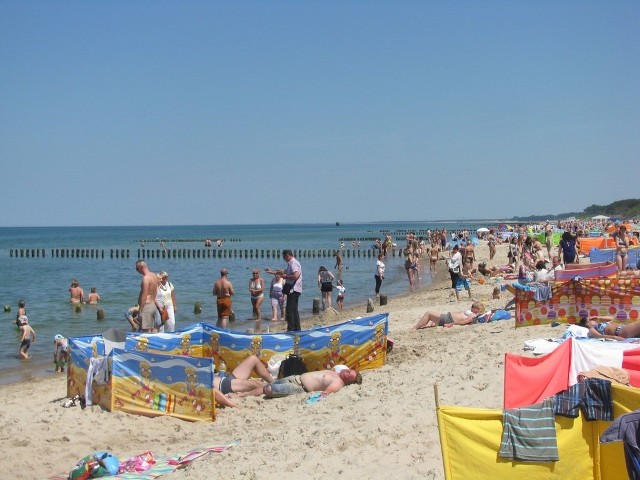 Plaża w Mielnie.