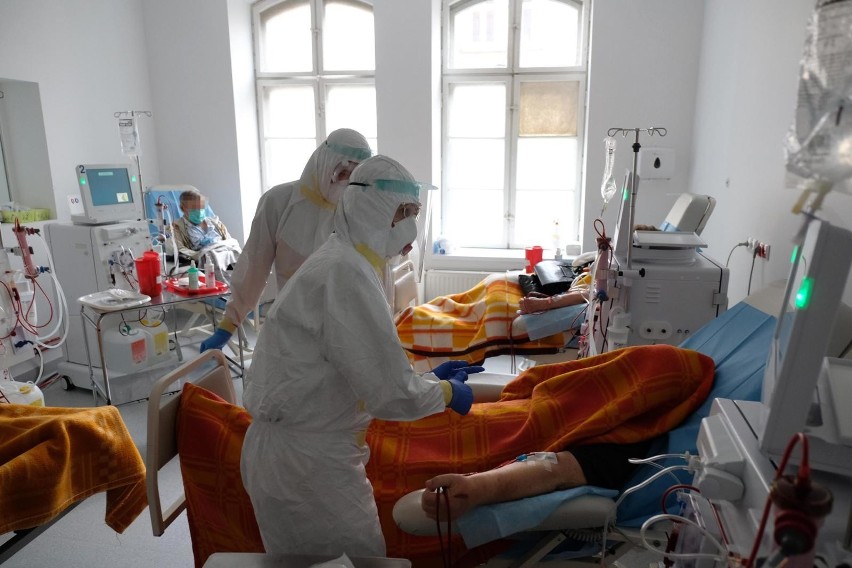 Oddział covidowy w szpitalu miejskim w Gliwicach