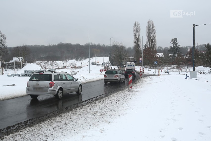 Węzeł "Granitowa" w Szczecinie, 16.02.2021