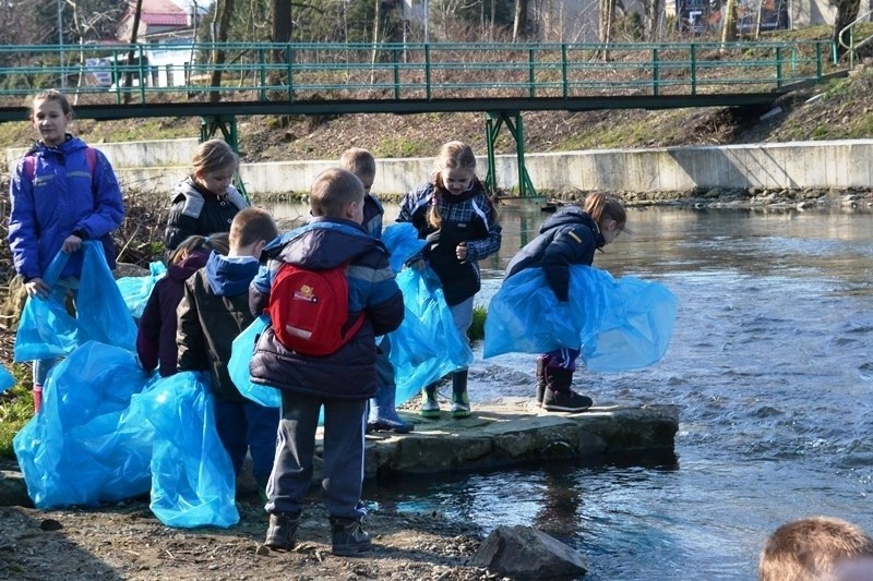 Sprzątanie rzeki Białej w Bielsku-Białej