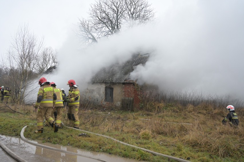 Pożar budynku przy ul. Skowronkowej w Grudziądzu