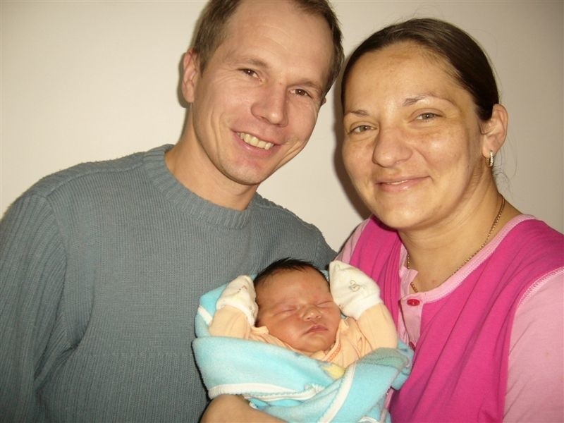 Julia Borawska z rodzicami